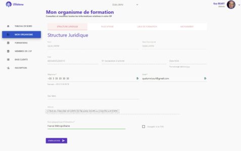 Fiche organisme de formation